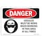 Signmission OSHA Danger, Goggles Worn When Working In This Area, 5in X 3.5in Decal, 5" W, 3.5" H, Landscape OS-DS-D-35-L-1284 - alternate 1
